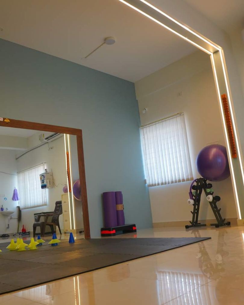Rehabilitation exercise area at Curis 360 Vasanthapura